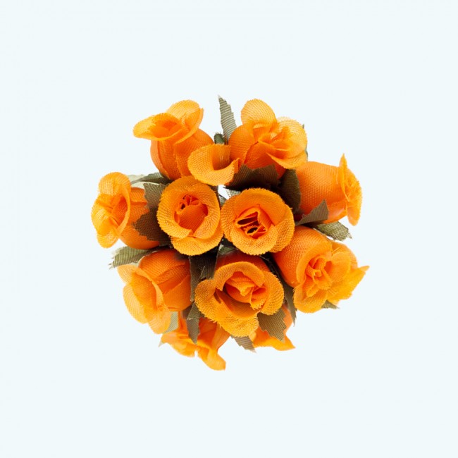 2.5" Diameter Poly Roses 12X12 | Orange